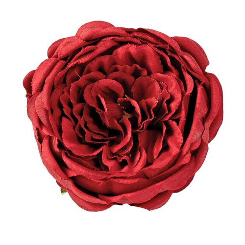 Angol rózsa selyemvirág fej- 10.5cm - Bordó