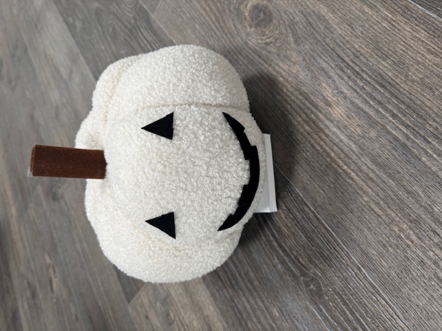 Halloween Textil tök Fehér - méret:25X25X15 cm (913)