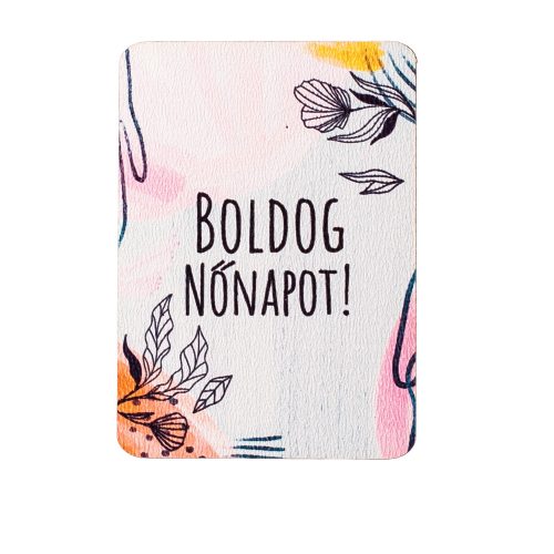 4db. Boldog Nőnapot! feliratos dekor tábla 7 x 5cm