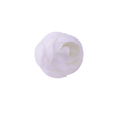 Boglárka selyemvirág fej- 3cm - Fehér