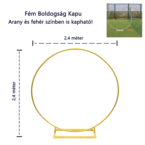 BOLDOGSÁG KAPU 1/4 2-4 m ARANY- FEHÉR