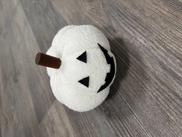 Halloween Textil tök Fehér - méret:18X18X10 cm (914)
