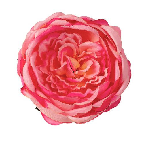Angol rózsa selyemvirág fej- 10.5cm - Rózsaszín