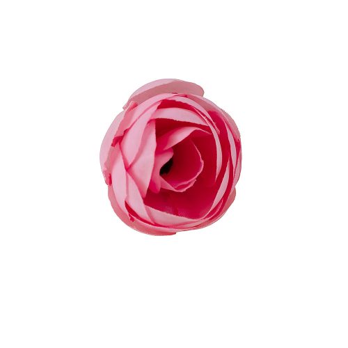 Boglárka selyemvirág fej- 3cm - Sötét rózsaszín