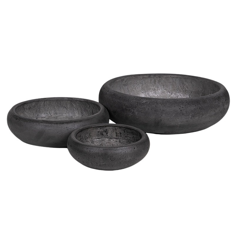 Ottawa Greta beton ültetőtál szett szürke 30x10-55x17-5cm S/3