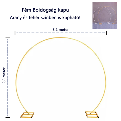 BOLDOGSÁG KAPU 1/4 3-2x2-8 m ARNAY- FEHÉR