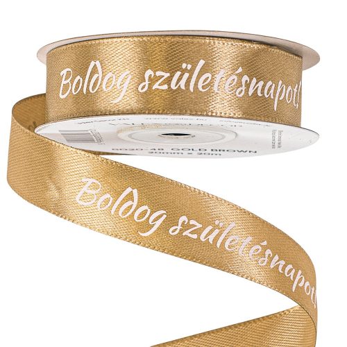 Boldog Születésnapot! feliratos szatén szalag 20