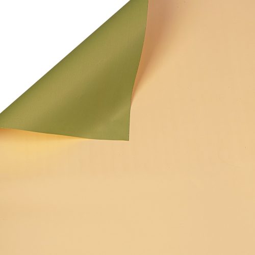 Kétszínű fólia ív 58cm x 58cm- 20db - Világoszöld / Ekrü