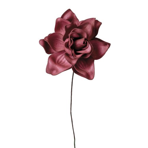 Gardenia selyemvirág szál- 24cm magas - Bordó