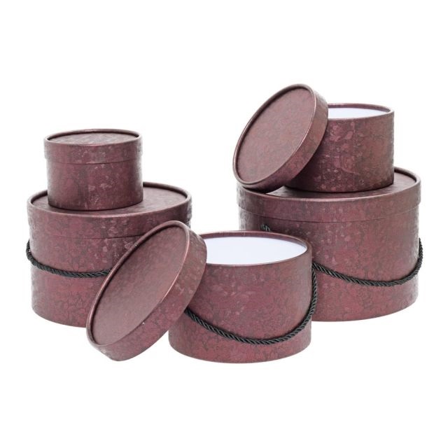 Kalapdoboz kerek- füllel papír 9x25x7 cm barna S/5