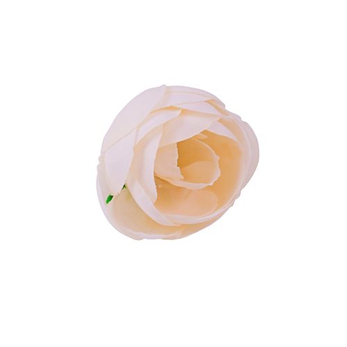 Boglárka selyemvirág fej- 3cm - Krém