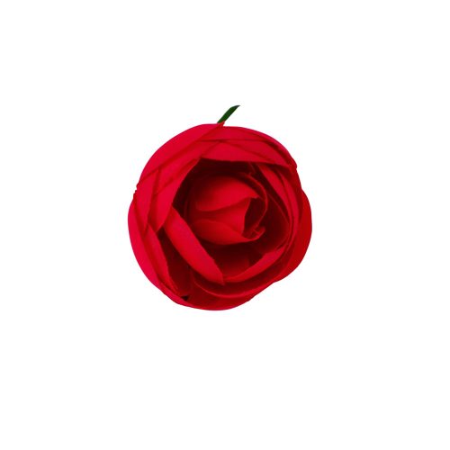 Boglárka selyemvirág fej- 3cm - Piros