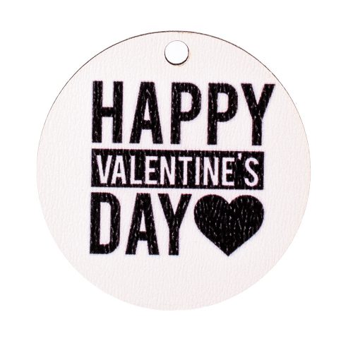 5db. Happy Valentine's Day feliratos dekor tábla 5cm 5cm GV03-24
