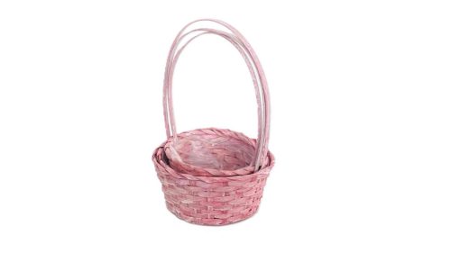 Bambusz Flor. Kerek Antikolt Piros S/3 66-44-A/PIROS - D21*H10/36cm (30/#)
