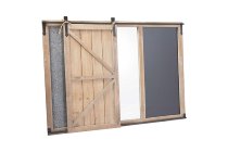 Fa fal táblával- tükörrel és fémlemezzel 122x90cm D52HSC03